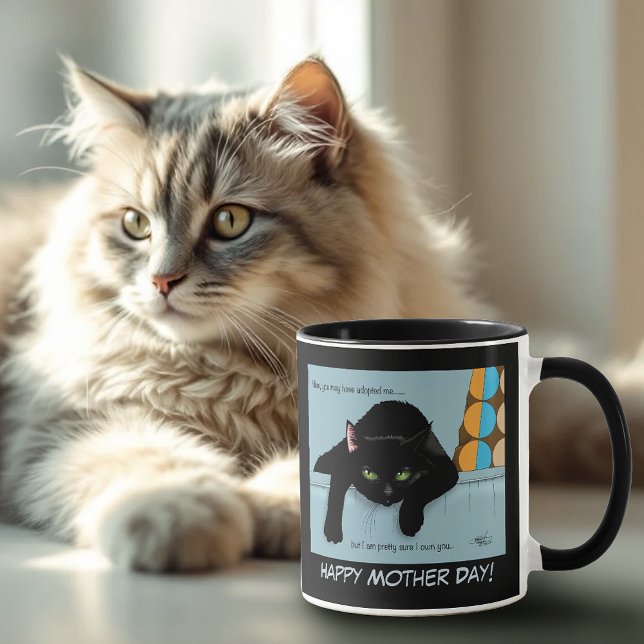Taza Día de la madre del gato negro (Subido por el creador)