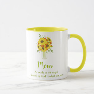 Taza Día de la madre del girasol brillante