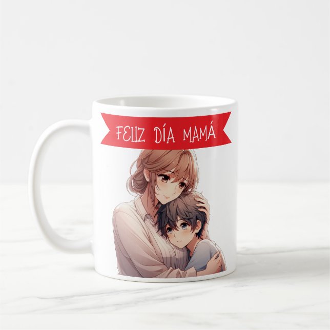 Taza día de la madre diseño anime (Izquierda)