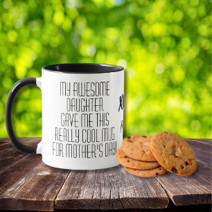 Taza Día de la Madre divertido de Hija Texto Simple