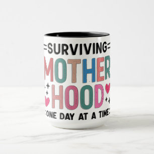 Taza Día de la Madre Divertido Sobrevivir a la Maternid
