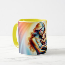 Taza Día de la Madre la maternidad ama el dulce aura pa