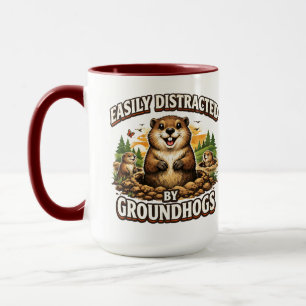Taza Día de la Marmota Divertido   Febrero Divertido