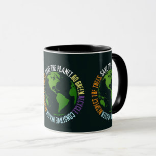 Taza Día de la Tierra Salven el planeta Vamos Verde