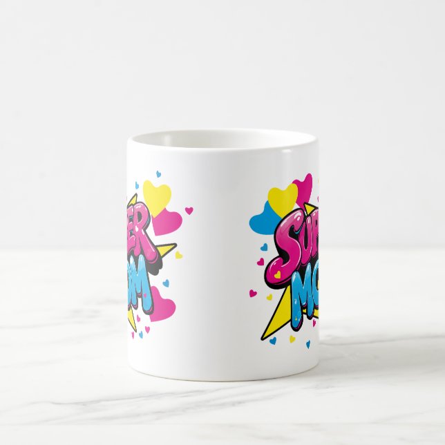  Taza día de las madres Super mama  (Centro)