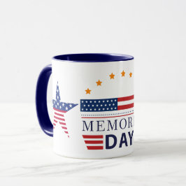 Taza Día de los Caídos Combo Bandera Americana Estrella