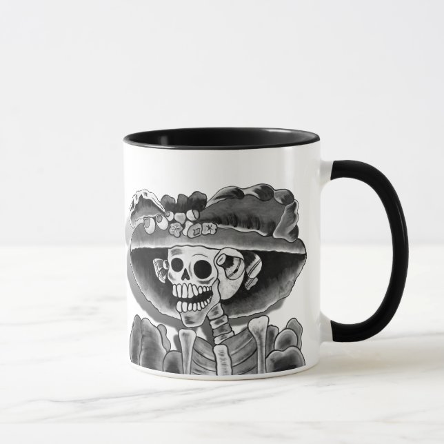 Taza Dia De Los Muertos Calavera Catrina (Derecha)