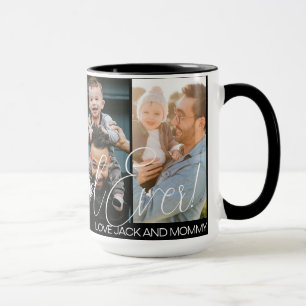 Taza Día de los Padres Modernos y Simples Collages de f