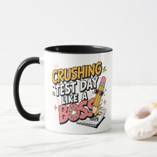 Taza Día de prueba de aplastamiento como un jefe - Moti