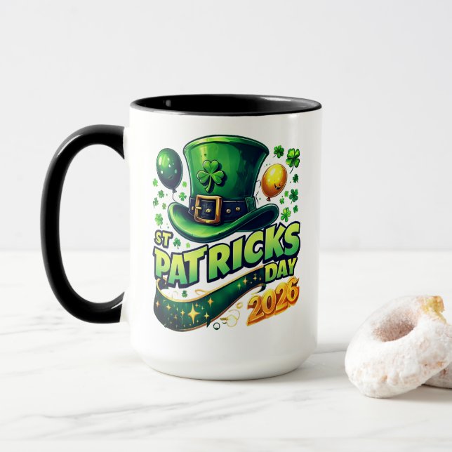 Taza Día de San Patricio 2026 (Con donut)