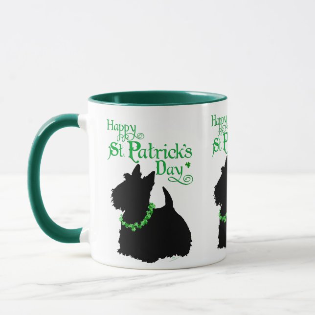Taza Día de San Patricio Scottish Terrier (Izquierda)