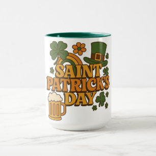Taza Día de San Patricio vintage de los años 70