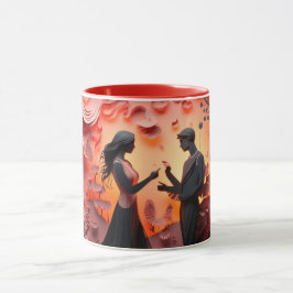 Taza Día de San Valentín amor verdadero final de la bod