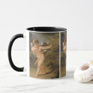 Taza Día de San Valentín antiguo, Cupido con arco y fle