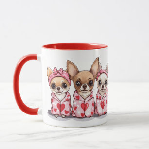 Taza Día de San Valentín Chihuahua Dogs