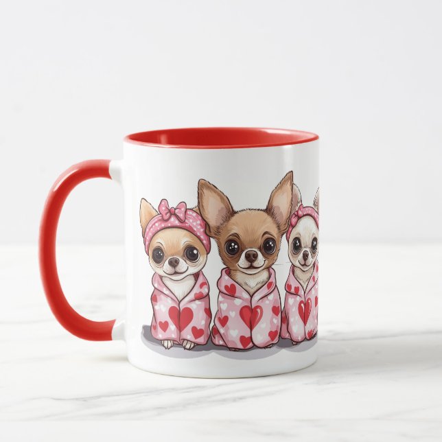 Taza Día de San Valentín Chihuahua Dogs (Izquierda)
