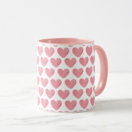 Taza Día de San Valentín corazones rosados Regalo