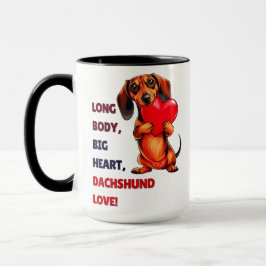 Taza Día de San Valentín Cute Dachshund  Heart Lover Do