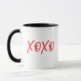 Taza Día de San Valentín de XOXO de guiones rojos