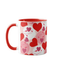 Día de San Valentín del patrón rojo y rosa del cor