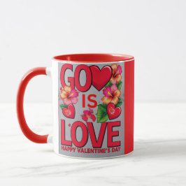 Taza Día de San Valentín Dios es amor