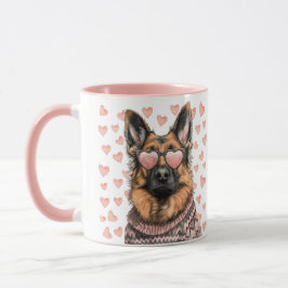 Taza Día de San Valentín German Shepherd Dog