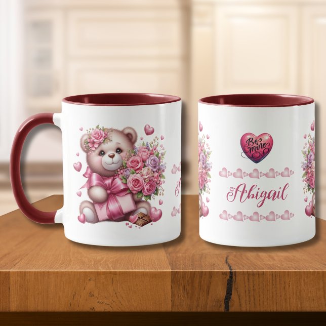 Taza Día de San Valentín Love Rosa Bear (Subido por el creador)