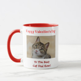 Taza Día de San Valentín Mejor Papá Gato Siempre Aburri