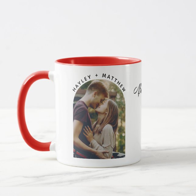 Taza Día de San Valentín Parejas Foto Mejor Juntos (Izquierda)