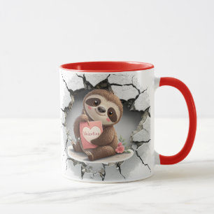 Taza Día de San Valentín Perezoso