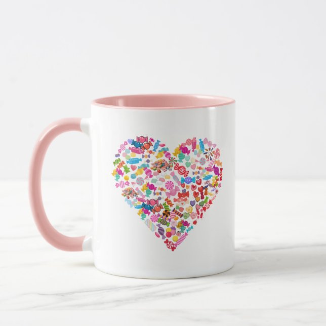 Taza Día de San Valentín Regalos Candy Heart Shape Desi (Izquierda)