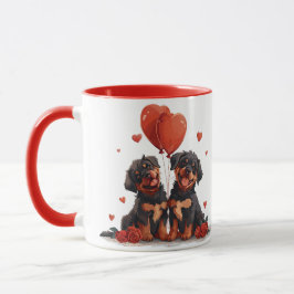 Taza Día de San Valentín Rottweiler Dogs