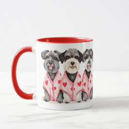 Taza Día de San Valentín Schnauzer Dogs