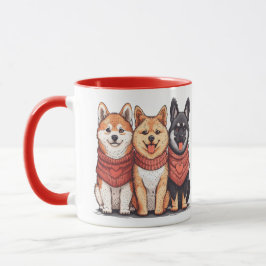 Taza Día de San Valentín Shiba Inu Dogs
