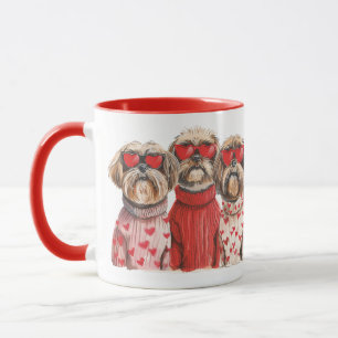 Taza Día de San Valentín Shih Tzu Dogs