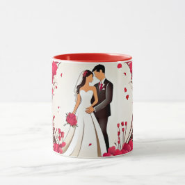 Taza Día de San Valentín Silueta de pareja romántica am
