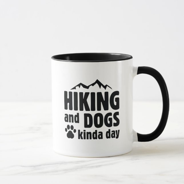 Taza Día De Senderismo Y Perros (Derecha)