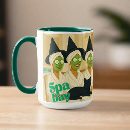 Taza Día de Spa de Bruja Humor Divertido 
