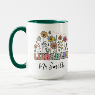 Taza Día del Bibliotecario Escolar Personalizado   Nomb