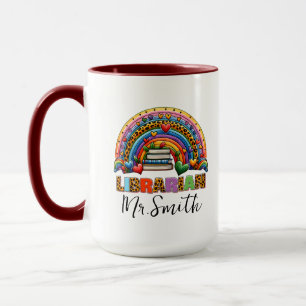Taza Día del Bibliotecario Escolar Personalizado   Nomb