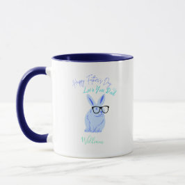 Taza Día del Conejo Azul de moda para los Padres