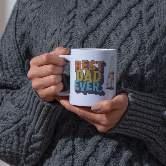 Taza Día del mejor padre de fotografía moderno (Subido por el creador)