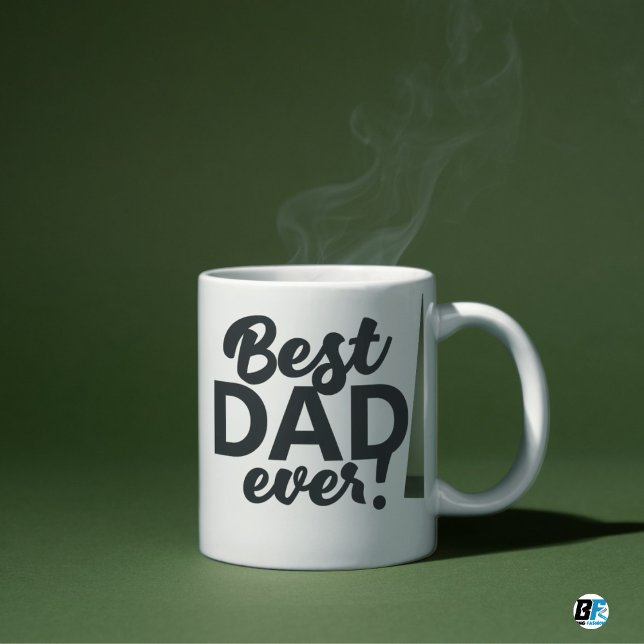 Taza Día del mejor padre de fotografía moderno (#BestDadEver)