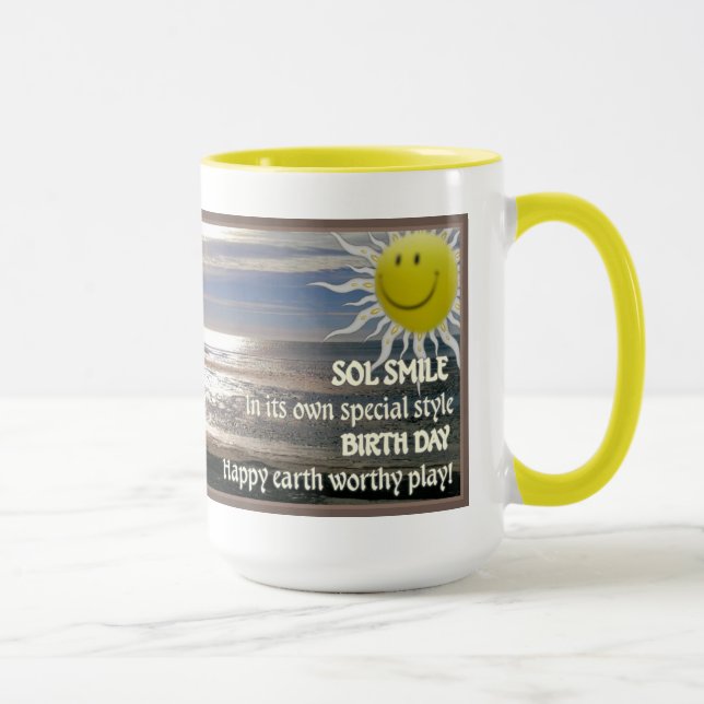 Taza Día del nacimiento de la sonrisa del solenoide (Derecha)