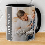 Taza Día del Padre de la mejor foto moderna atlética de<br><div class="desc">Este diseño simple y moderno se compone de tipografía de la cadena y cursiva y añade una foto personalizado</div>