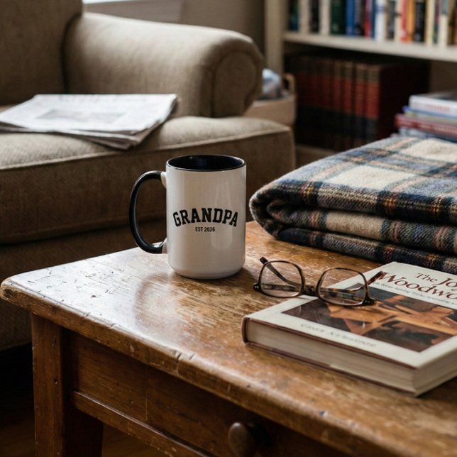 Taza Día del Padre Fecha Establecida de Nuevo Abuelo Pe (Subido por el creador)