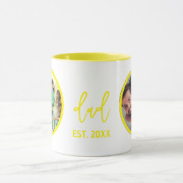 Taza Día del Padre | Foto moderna y trendy de papá