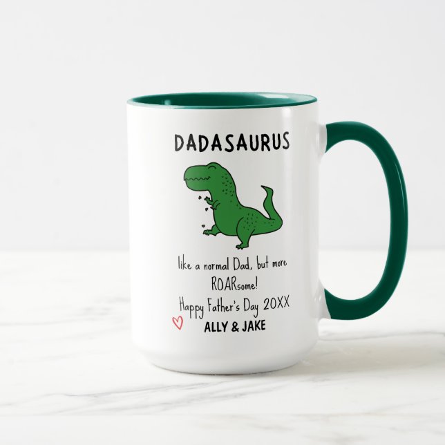 Taza Día del Padre Funny T-rex Mug (Derecha)