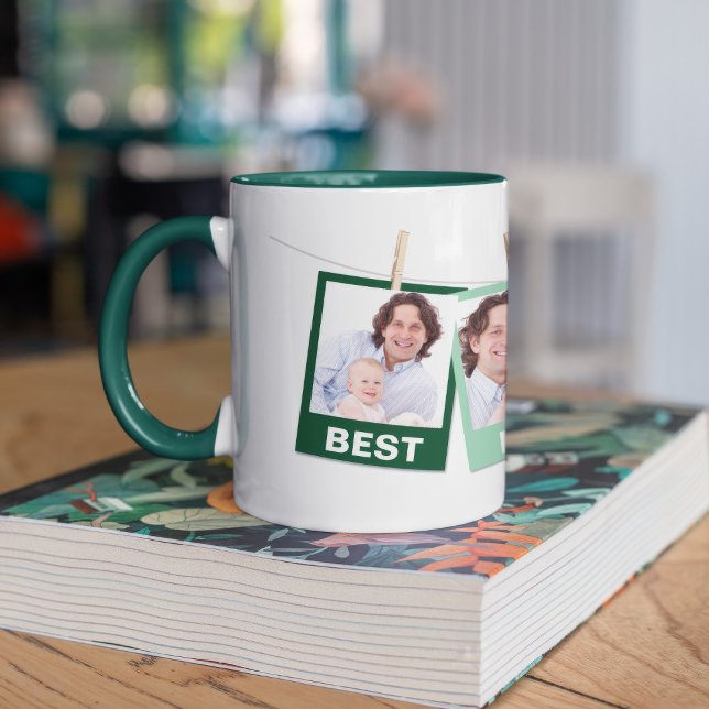 Taza Día del padre | Mejor Papá Hasta 3 Collages de fot (Subido por el creador)
