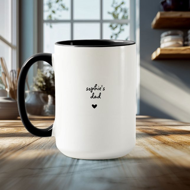 Taza Día del Padre Minimalista Personalizado para Papá (Subido por el creador)